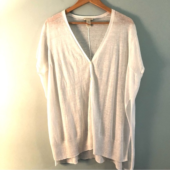 White+Warren Linen Blend Cardigan. Size XS/S. - Picture 1 of 12